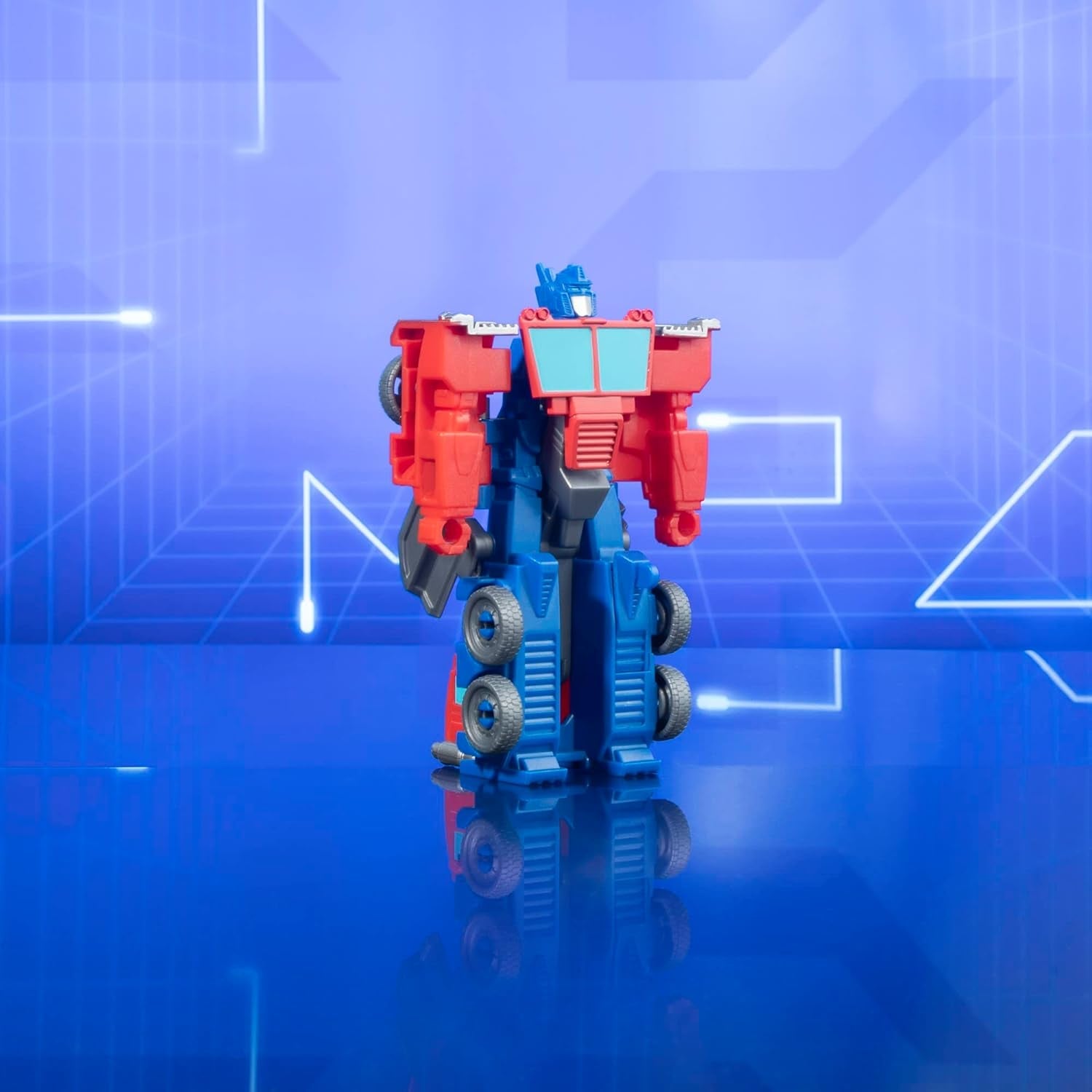 Transformers Earthspark 1-Step Flip Changer Optimus Prime Action Figure (10 cm) Robot Giocattolo Età 6+ Action Figure Naty Shop