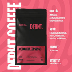 . Colombia Espresso 250 g – Spezialitätenkaffee in Bohnenform (88 SCA-Punkte) – 100 % Arabica – Aromen von Schokolade und Karamell – Perfekt für Espresso – Frisch in Spanien geröstet