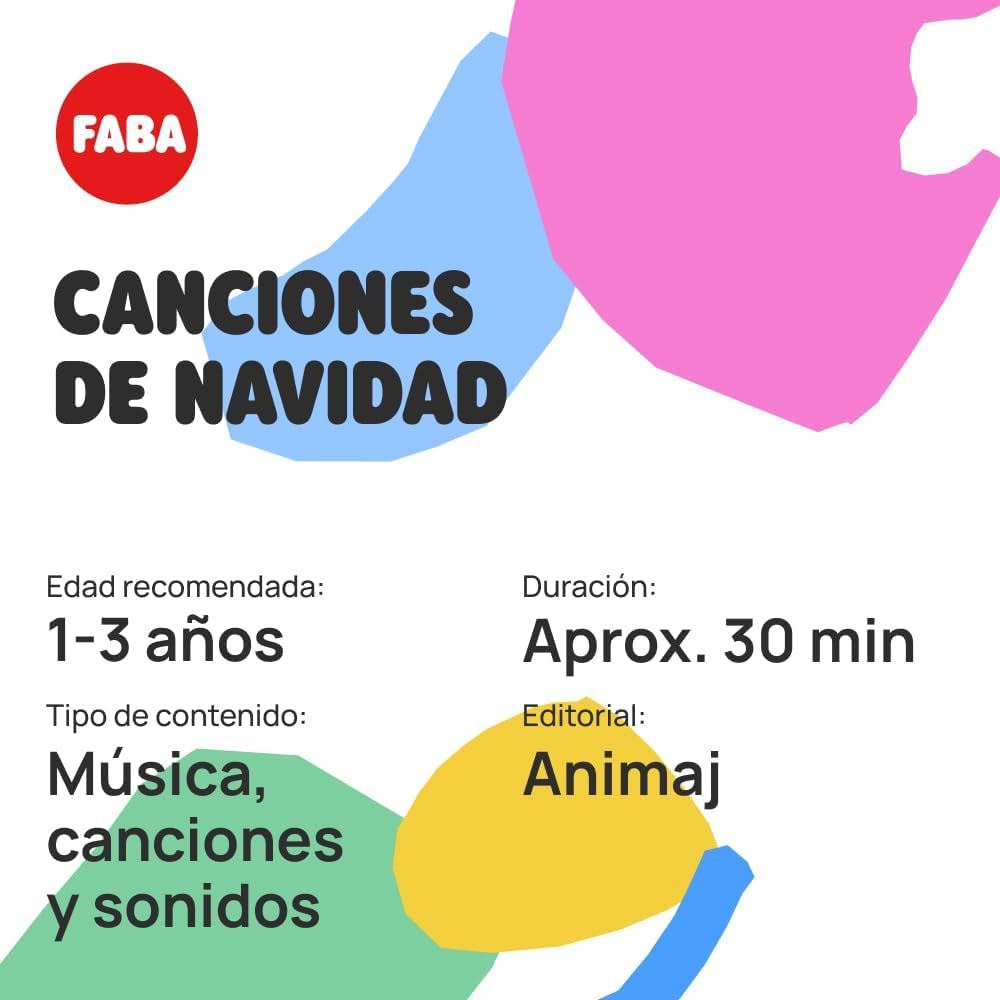 Personaj sonor - Colinde de Crăciun - cântece - jucărie, conținut educațional, în spaniolă, pentru fete și băieți de la 0 ani, multicolor, FFL30004 Jucarii Bebe Naty Shop