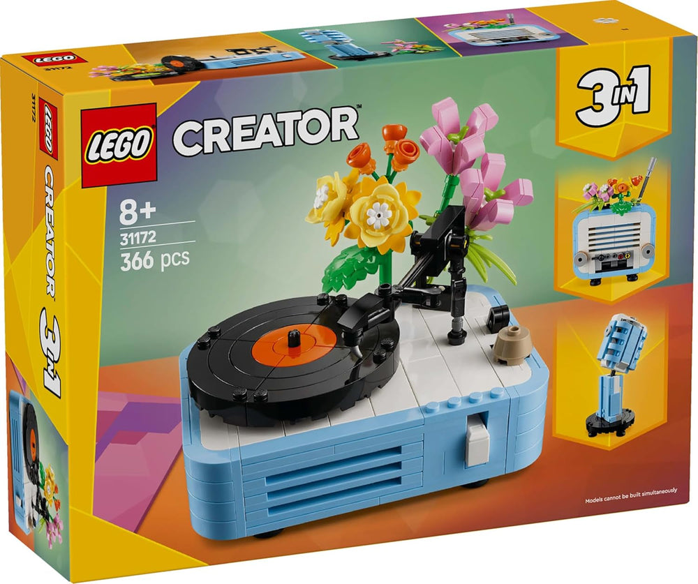 Lettore di dischi LEGO Creator 3In1 con fiori - giocattolo trasformabile in radio o microfono - giocattoli musicali per bambini - idea regalo creativa per ragazze e ragazzi a partire da 8 anni 31172 Set da costruzione Besuche den LEGO-Store