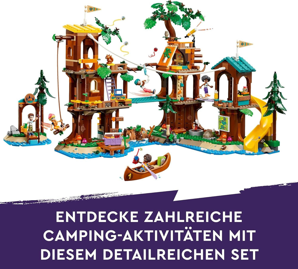 LEGO Friends Casa sull'albero al campo avventure, set da gioco per ragazze e ragazzi da 8 anni con 5 personaggi e 5 animali, idea regalo per giochi creativi, giocattoli sportivi, casa delle bambole 42631 Set da costruzione Besuche den LEGO-Store