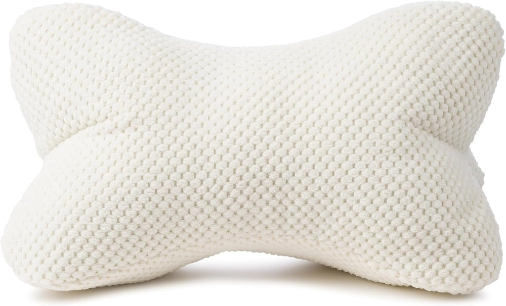 Pernă de citit Gözze - Sven, pernă de gât cu aspect texturat, pernă de citit și relaxare pentru gât și spate, 40 x 25 cm - Taupe