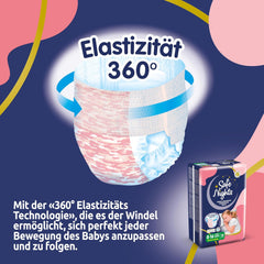 Safe Nights Girl, Indumenti da notte assorbenti per ragazze 8-16 anni (30-50 kg), confezione da 14