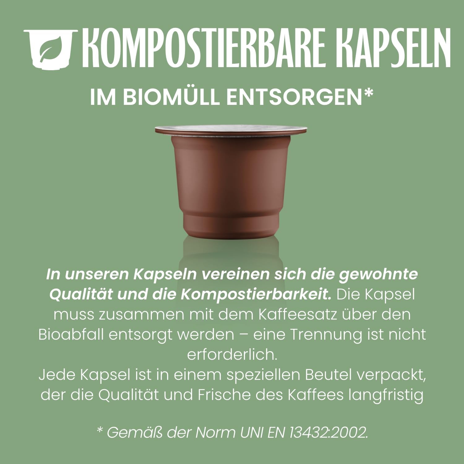 Caffè Vergnano 1882 - Èspresso Kompostierbare Kaffeekapseln , Kompatible Mit Nespresso, Intenso (Intensiv) - Packung Enthält 100 Kapseln