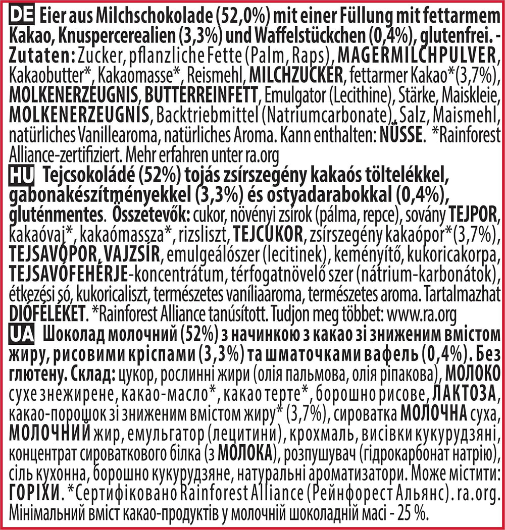 NESTLÉ Mini Eggs, ovetti di cioccolato al latte con ripieno cremoso e pezzetti croccanti, 1 confezione (1 x 89g)