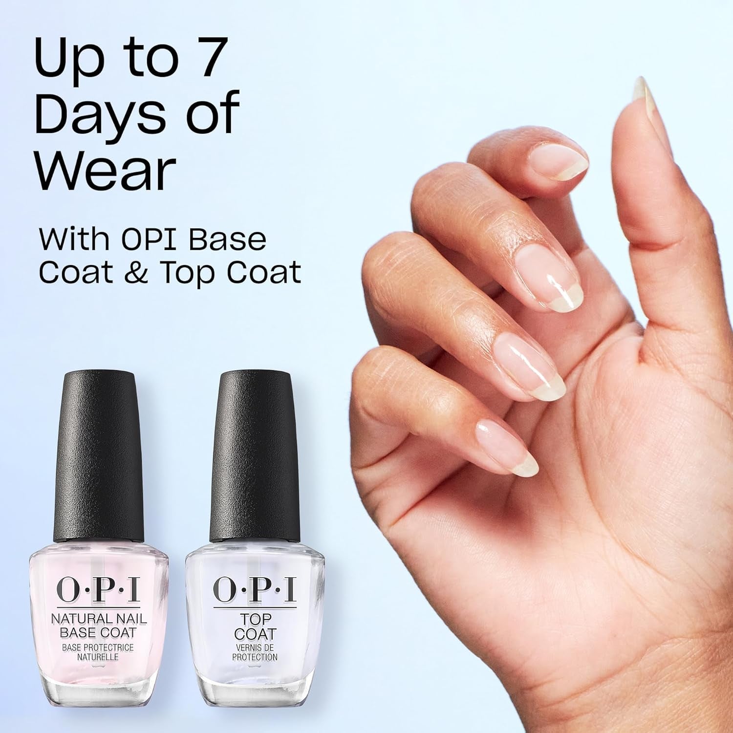 Oja OPI Nail Lacquer Nude Shades – Oja cu uscare rapidă, rezistentă la ciobire și de lungă durată – durează până la 7 zile – cu pensulă ProWide extra-lată