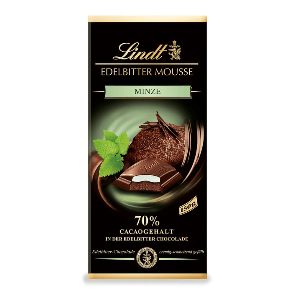 Mousse al cioccolato fondente Lindt con peperoncino e ciliegie | Barretta 150g | Con il 70% di cacao e ripieno di mousse al cioccolato fondente e ciliegia e peperoncino | Tavoletta di cioccolato | Cioccolato fondente