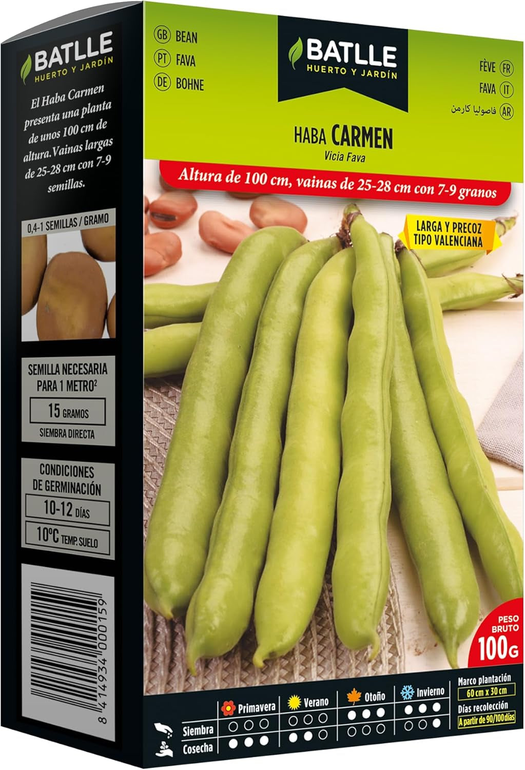 Samen Batlle – Haba Frühe Bohne Carmen, Lang 1 Kg