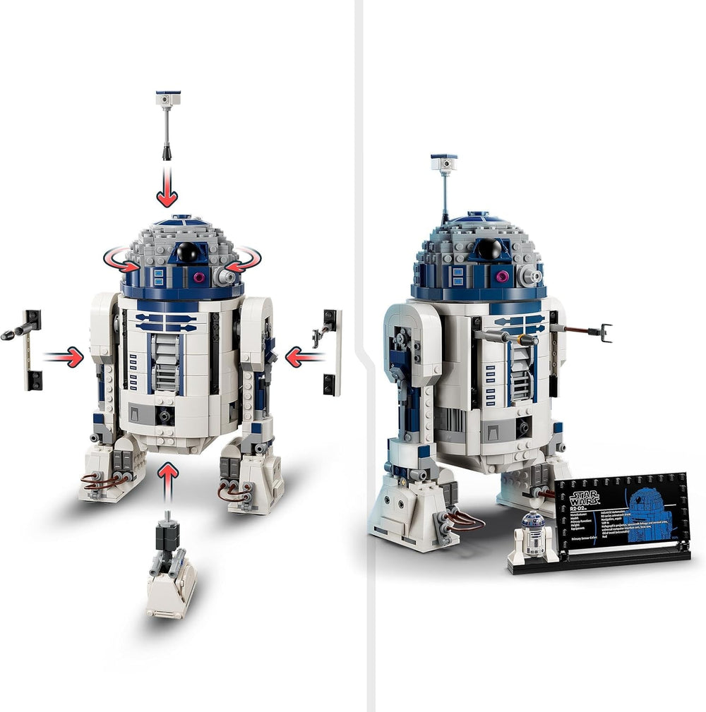 LEGO Star Wars R2-D2 Set modello per bambini, ragazzi e ragazze, droide costruibile con minifigure del 25° anniversario di Darth Malek e piastra decorativa, idea regalo da collezione 75379 Set di costruzione Besuche den LEGO-Store