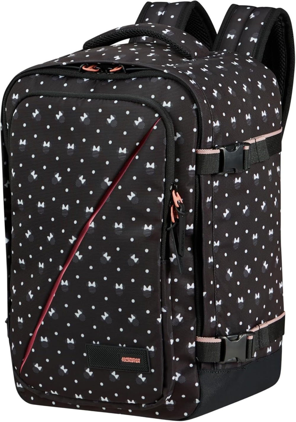American Tourister Take2Cabin Disney - Geantă de cabină Ryanair 25 x 20 x 40 cm, 24 L, 0.50 kg, bagaj de mână, rucsac avion S Underseater Bagaje și echipament de călătorie Naty Shop Multicolor (Minnie Urban Dots)