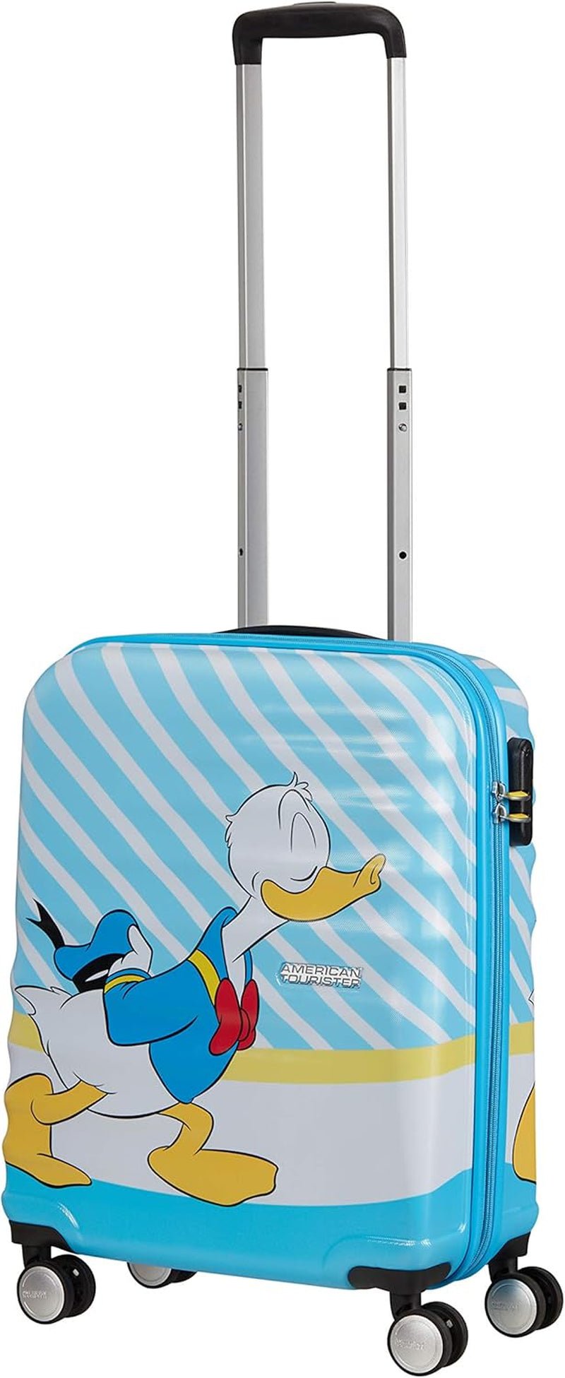 American Tourister Wavebreaker Disney - Spinner S, bagaje pentru copii, 55 cm, 36 L, multicolor (Donald Blue Kiss) Bagaje și echipament de călătorie Naty Shop