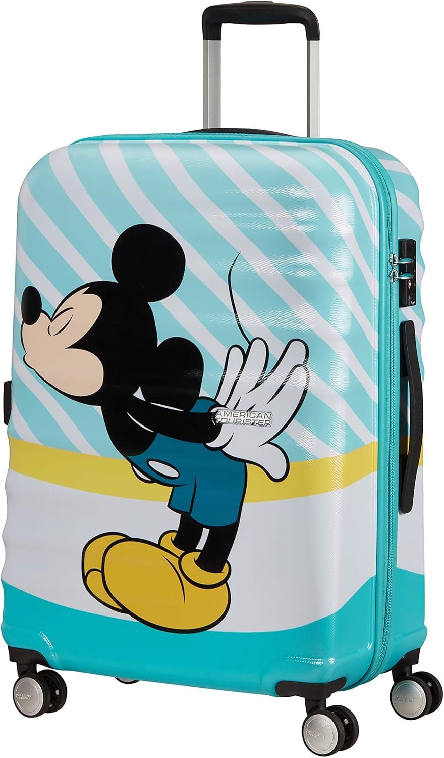 American Tourister Wavebreaker Disney - Spinner S, bagaje pentru copii, 55 cm, 36 L, multicolor (Donald Blue Kiss) - Naty Shop