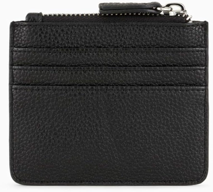 Armani Exchange Femeii mici Snap Credit cu curea de călătorie accesoriu-Envelope titular de card, negru Portofel Femei Naty Shop