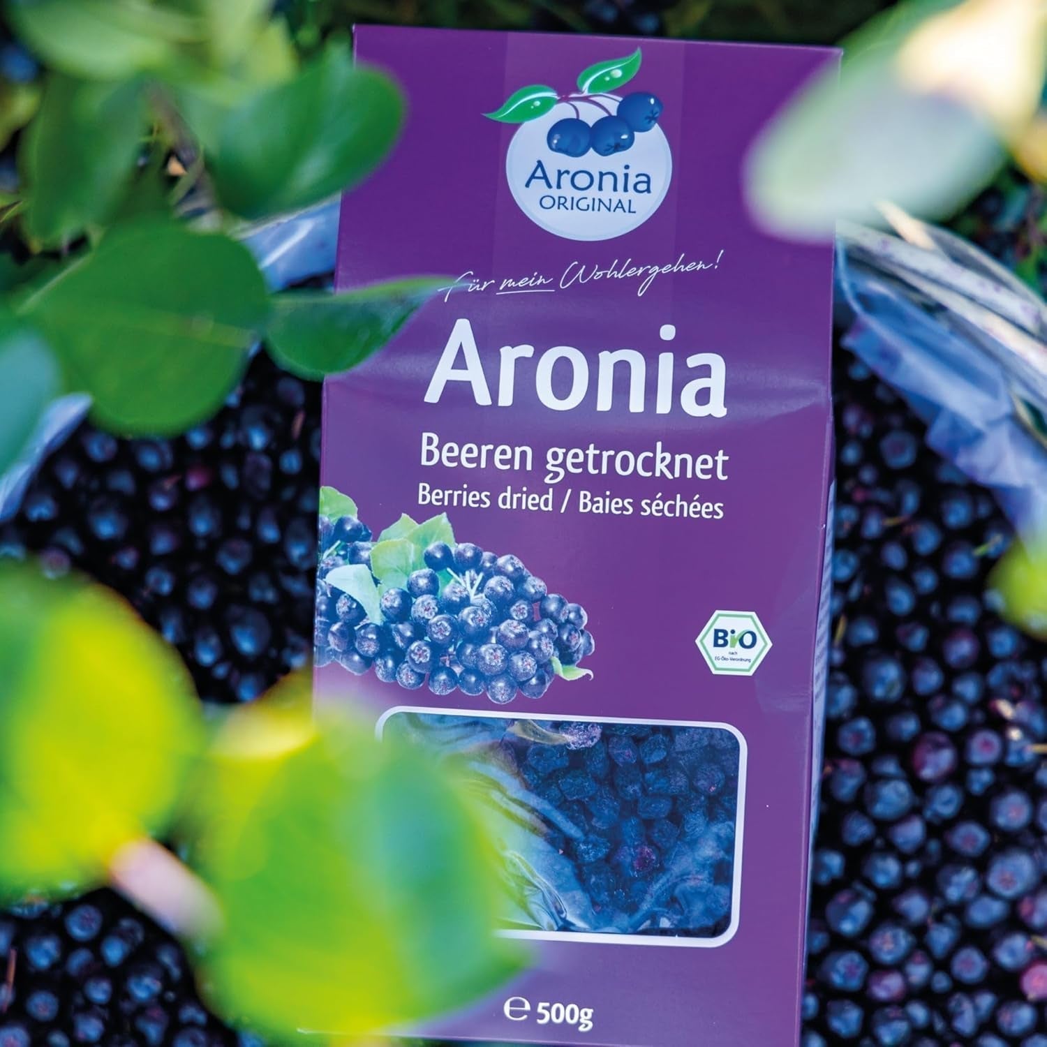 Aronia ORIGINAL fructe de aronia organice uscate 500 g | fructe de padure uscate delicat | vegan, fără conservanți, fără zahăr adăugat (conform legii) Produse deshidratate Naty Shop
