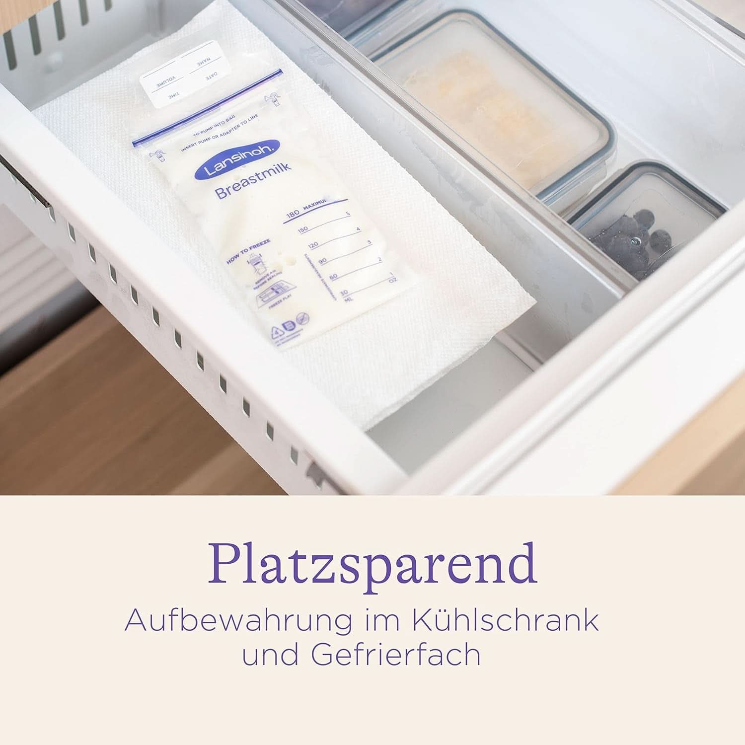 Lansinoh Muttermilchbeutel - 25 Stück - Zum Sicheren Aufbewahren Und Einfrieren Von Muttermilch - Hygienisch & Platzsparend Accessori Alimentazione e Allattamento Bebe Naty Shop