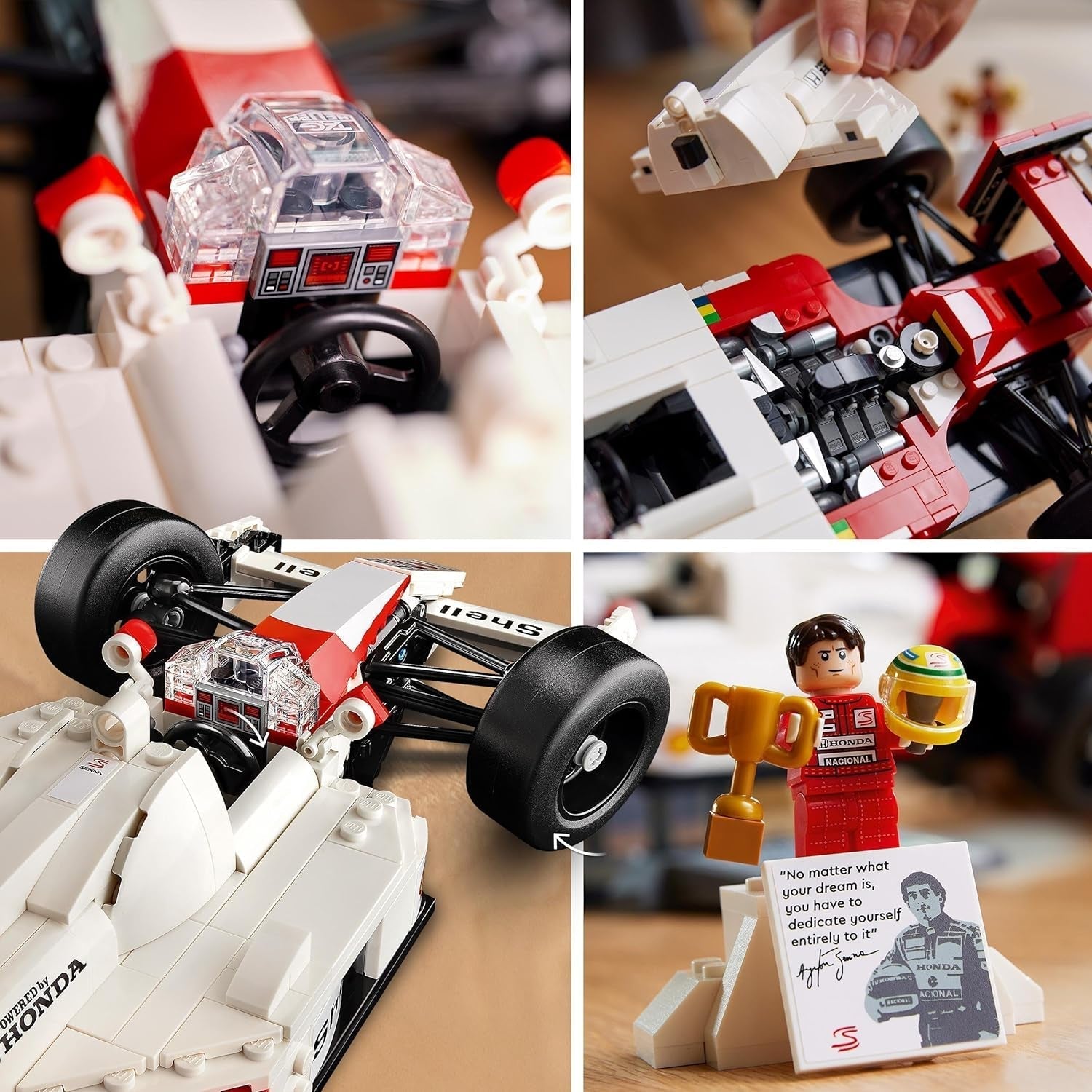LEGO Icons Set di modellini di auto Mclaren MP4/4 e Ayrton Senna, kit di auto da corsa F1 per adulti con minifigure di pilota, da collezione, idea regalo per uomini, donne, lui e lei 10330 Set di costruzione Besuche den LEGO-Store