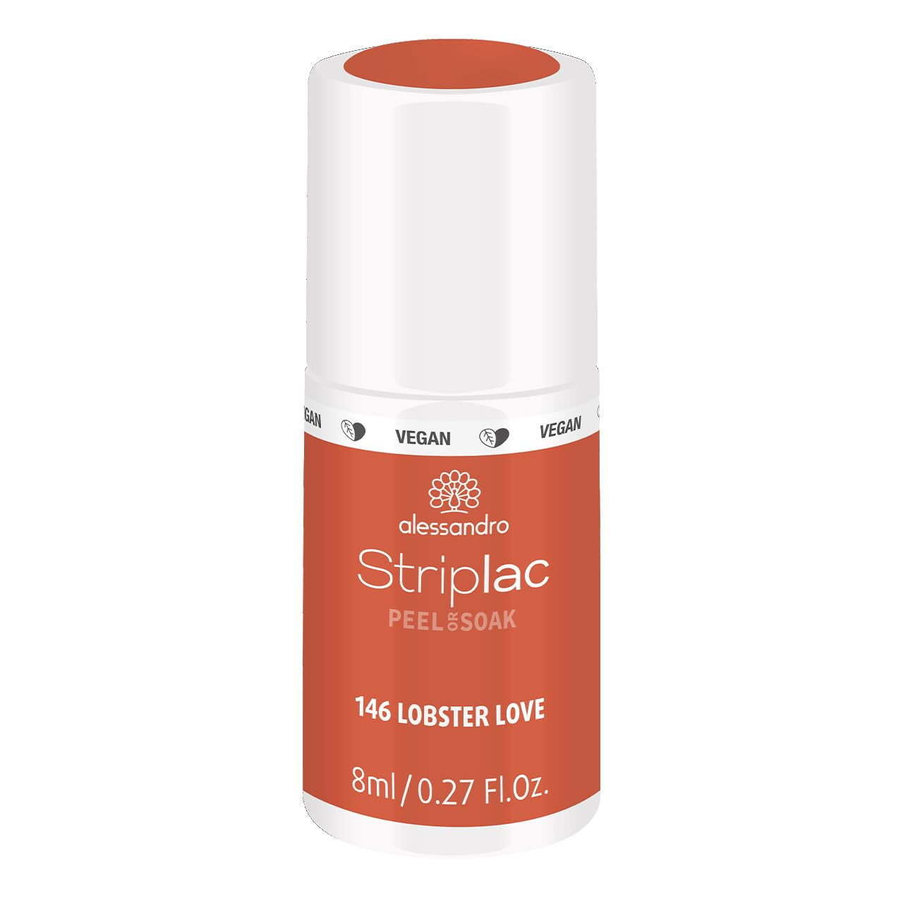 Smalto UV alessandro Striplac Coral Sunshine – Delicato e a lunga tenuta – Facile rimozione grazie alla tecnologia di rimozione – Vegan e cruelty-free – 8 ml