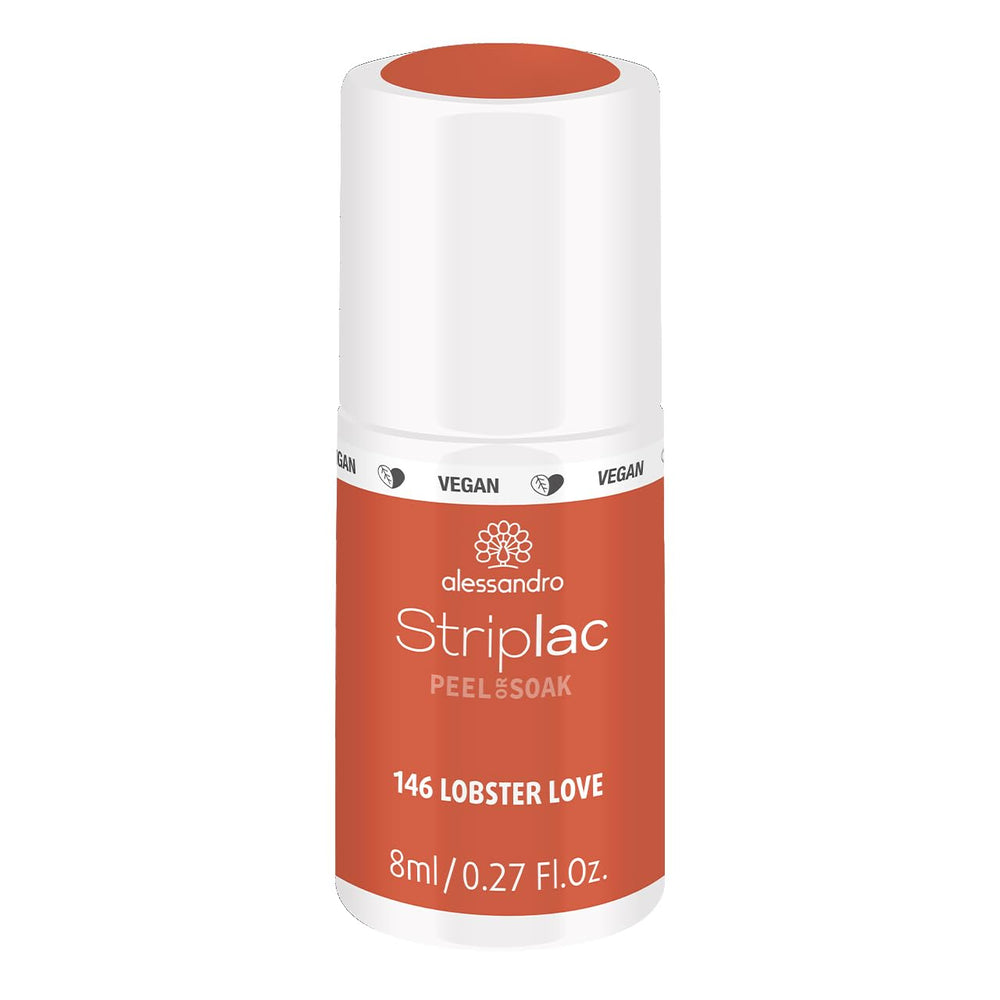 Smalto UV alessandro Striplac Coral Sunshine – Delicato e a lunga tenuta – Facile rimozione grazie alla tecnologia di rimozione – Vegan e cruelty-free – 8 ml