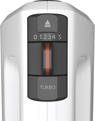 Krups GN4001 3 Mix 4000 Sbattitore manuale | 450 Watt | Design robusto | Regolatore di velocità variabile | Funzione Turbo e Auswurf | incl. 2 Rührbesen Und 2 Knethaken | Weiß/Grau Cucina Naty Shop