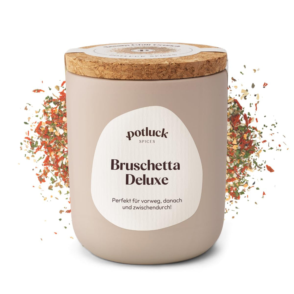 Potluck | Pasta e Pizza Kräuter | Gewürzzubereitung im Keramiktopf | 40g | Vegan, glutenfrei und mit natürlichen Inhaltsstoffen
