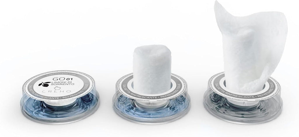 Go NPKGO00612 Capsulă de șervețele de curățare cu ceai verde, viscoză, alb, pachet de 12