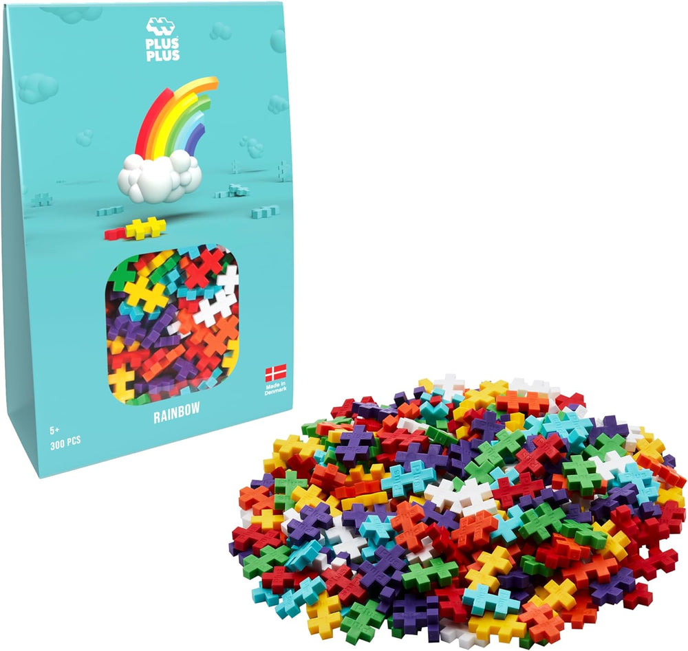 Plus-Plus 9604262 Geniales Konstruktionspielzeug, Regenbogen, Kreativ-Bausteine ​​​​Tube, 240 Teile
