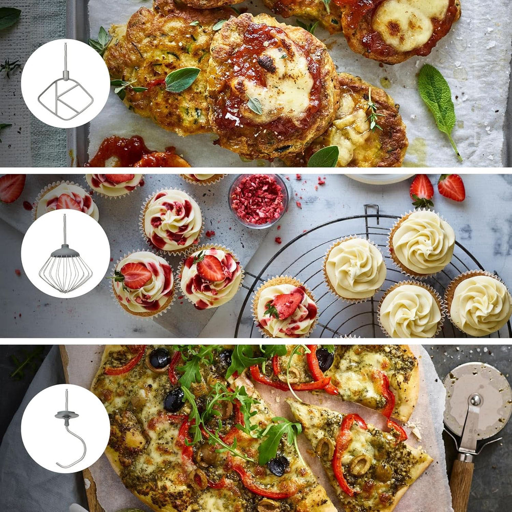 Kenwood Prospero+ KHC29A.R0SI Macchina da cucina, 4,3 L Edelstahlschüssel, Inkl. 10-Teiligem Zubehör-Set Mit Fleischwolf, Glas-Mixer, Zitruspresse, Entsafter Und Mehr, Inkl. Prezzo Easyweigh, 1000 W, Silber Mother and Child Naty Shop