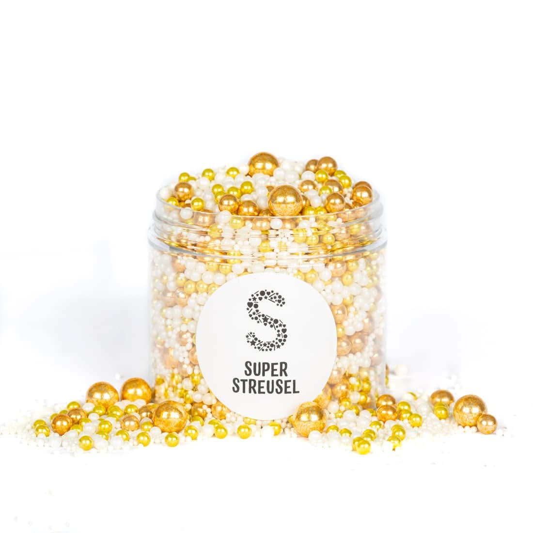 Super Streusel Gold Glimmer, confettini a tema natalizio, confettini da 180 grammi Naty Shop