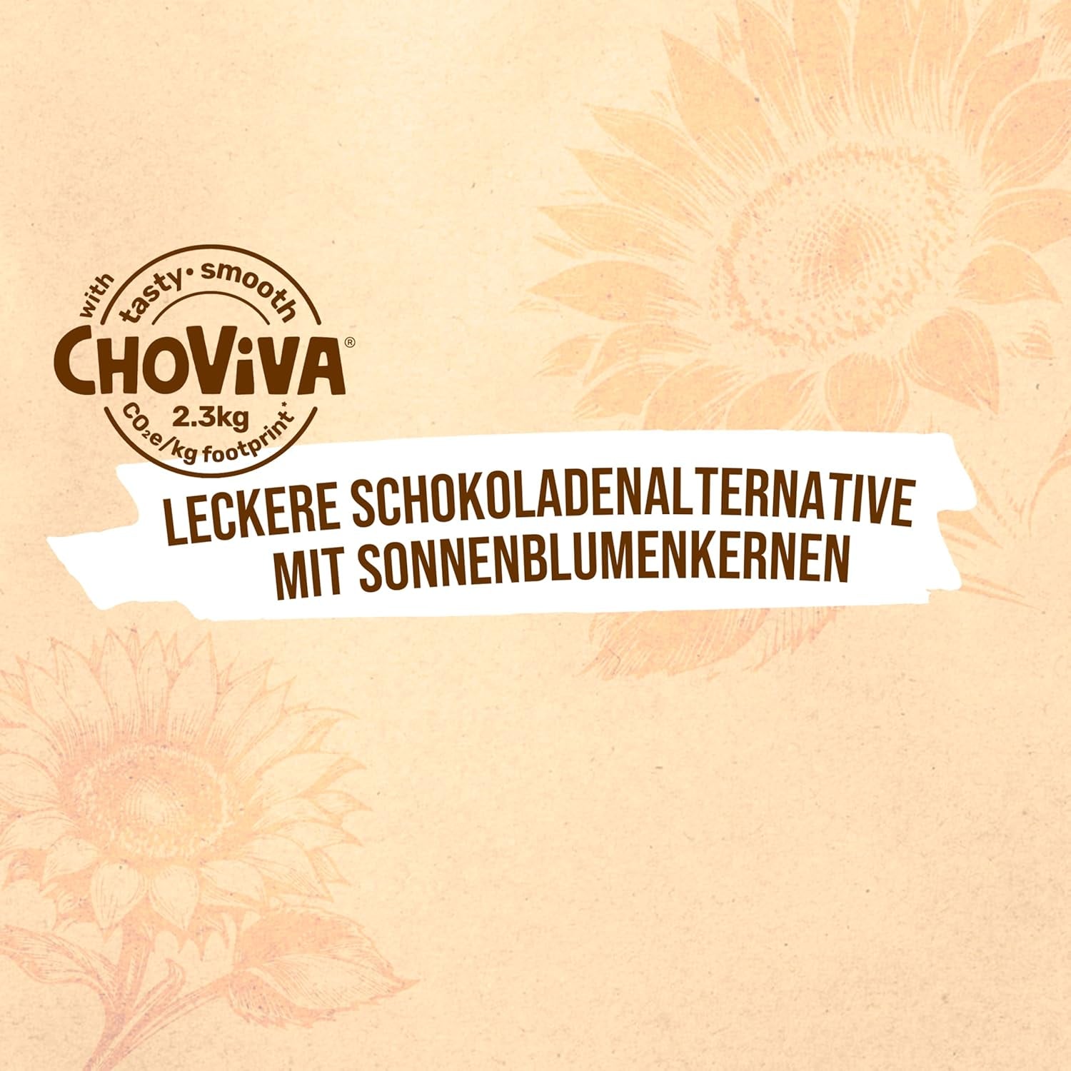 Biscotti al burro salato e ChoViva, barretta da 80 g, a base di cioccolato alternativo con semi di girasole