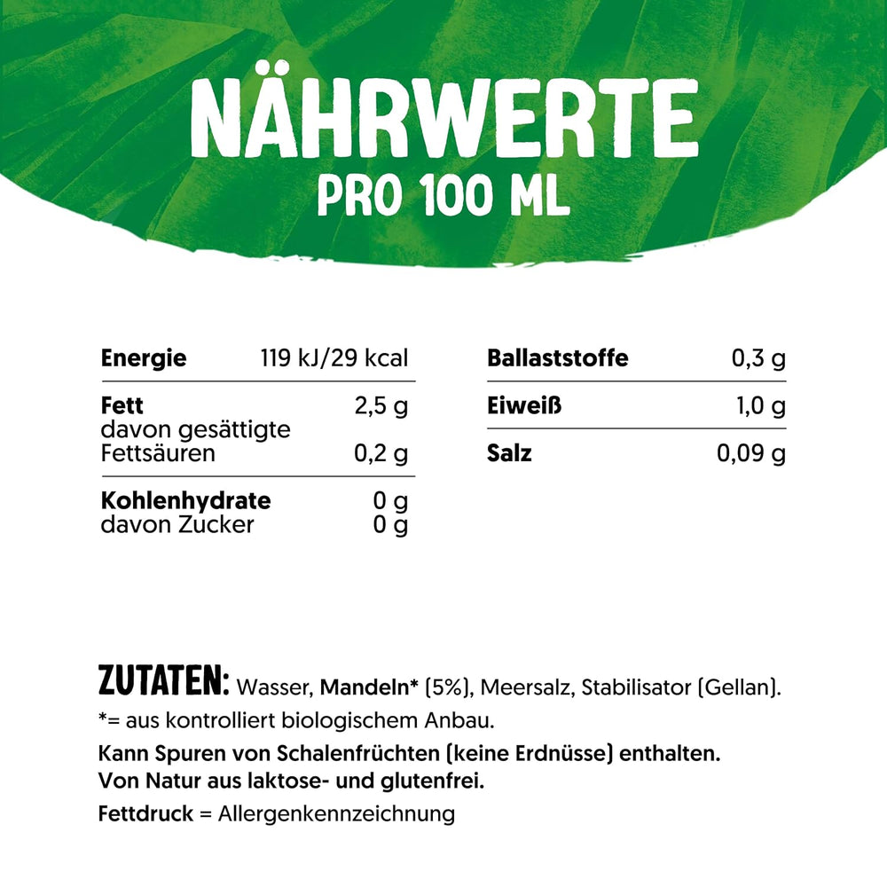 Alpro Bio Mandeldrink senza zucchero – 8 x 1 l