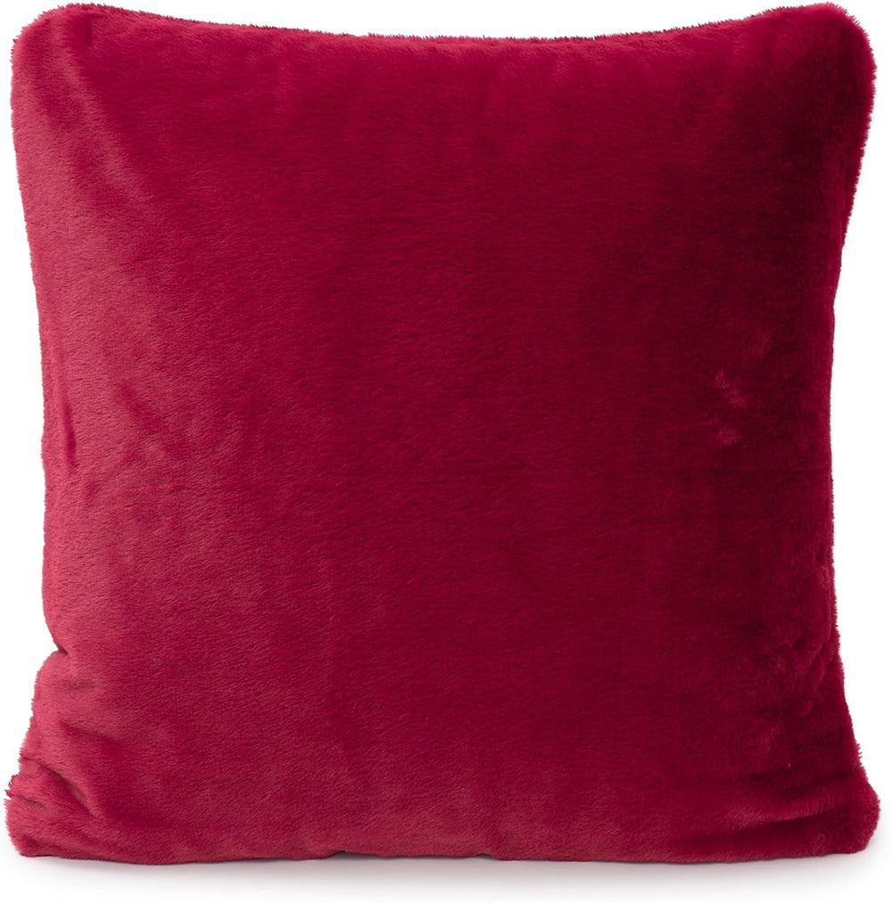 Gözze - Fodera per cuscino confortevole, Merino Feeling, 50X50 cm - Verde scuro Letti e coperte Besuche den Gözze-Store Rosso carminio