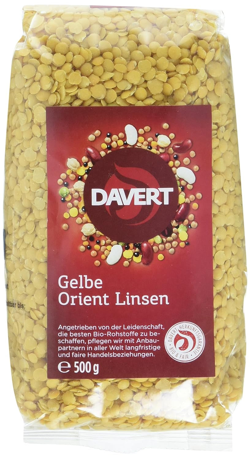 Davert lenticchie gialle orientali (1 x 500 g) - Bio