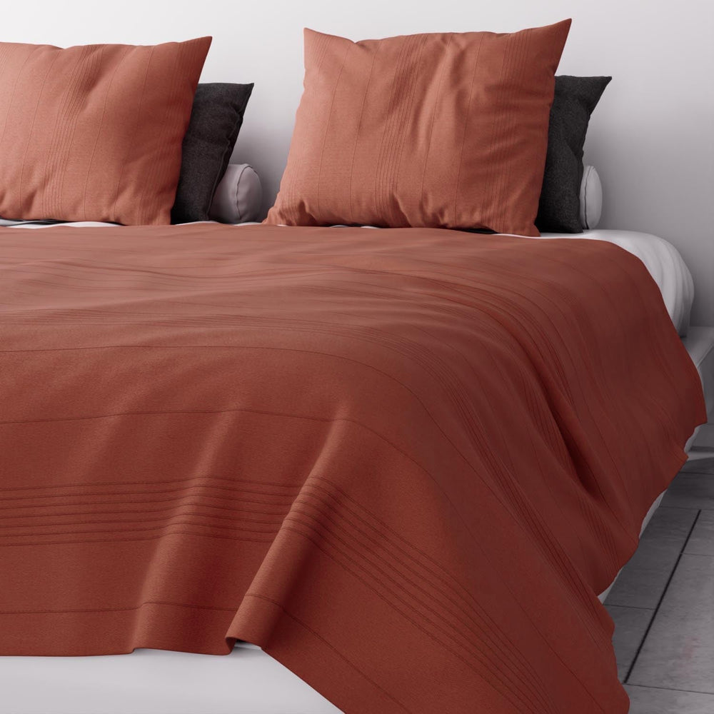 Soleil D'Ocre, Adele, copriletto, copridivano, cotone, rosso mattone, 220 X 240 Cm Letti e coperte Besuche den Soleil d'ocre-Store Titolo predefinito