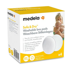 Medela Waschbare Stilleinlagen, 4 Stück Accessori Alimentazione e Allattamento Bebe Naty Shop