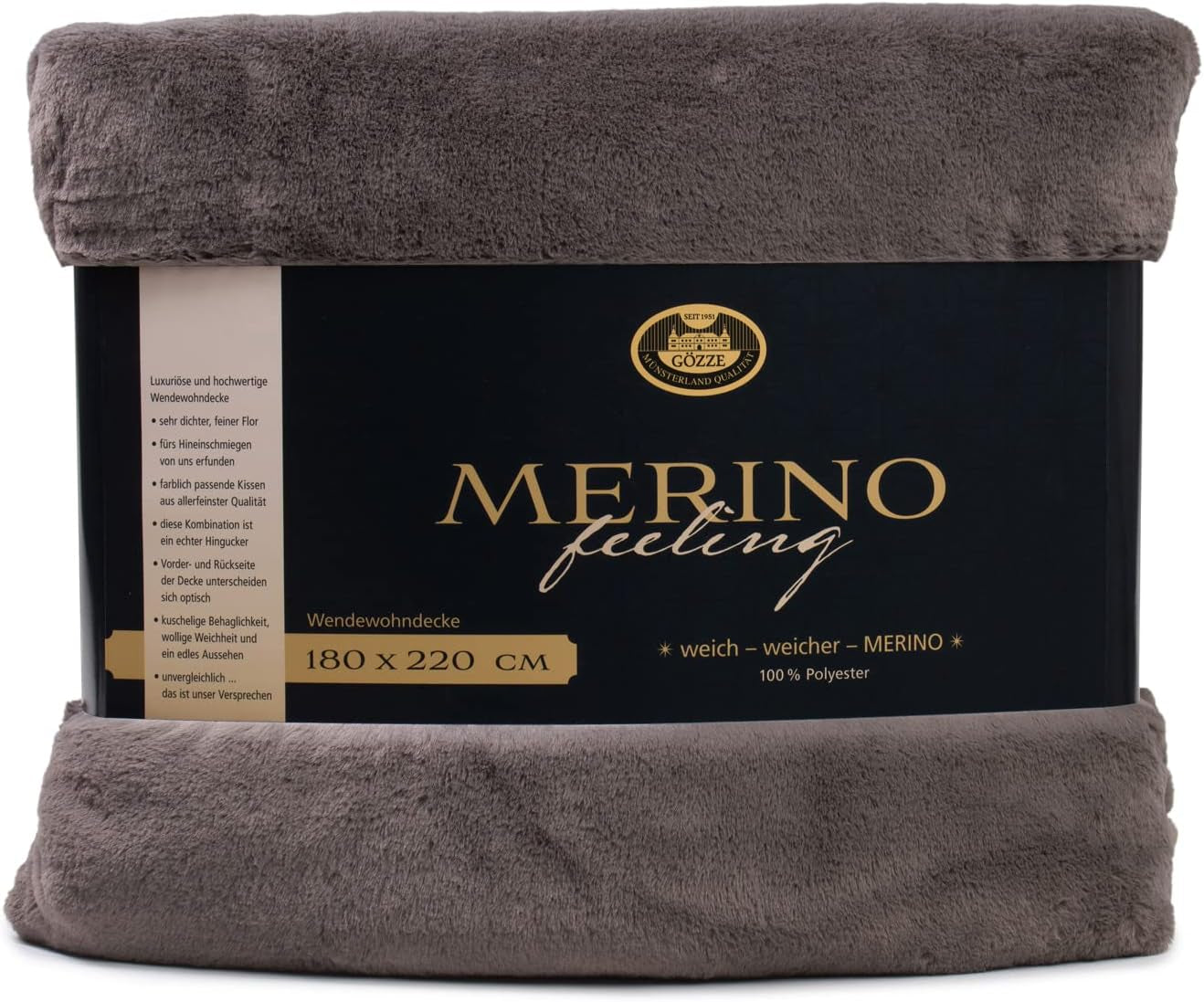 Gözze - Comoda coperta, reversibile, alta densità 600 G/M², 150 X 200 cm - Letti e coperte verde scuro Besuche den Gözze-Store Antracite 180 X 220 cm