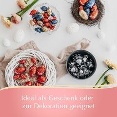 Lindt Schokolade LINDOR Eier Mix | 180G| LINDOR Eier Mit Zartschmelzender Füllung in Den Sorten Milch, Haselnuss, Weiß, 45% Feinherb | Oster Schokolade | Schokoladengeschenk | Ostrei | Schokoeier Naty Shop
