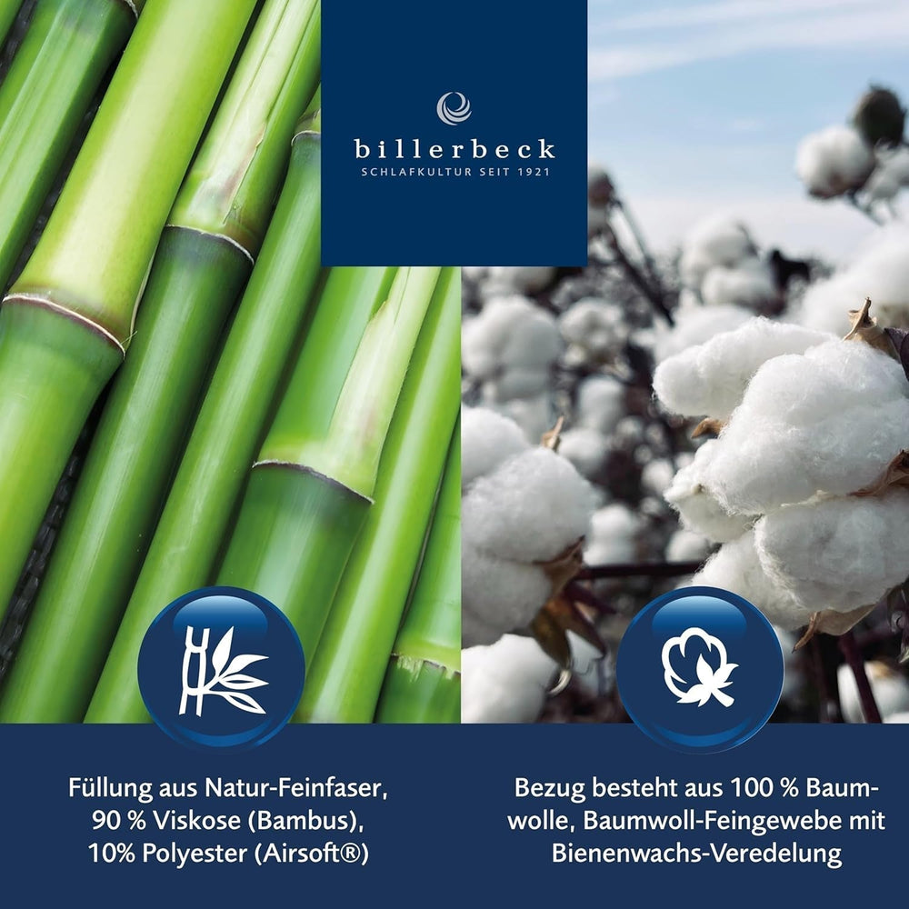 Billerbeck E45 Trapunta in bambù - trapunta estiva - 135 X 200 Cm - trapunta in cotone, trapunta rinfrescante - con imbottitura in bambù, estiva leggera (Sl) Trapunte e trapunte Naty Shop