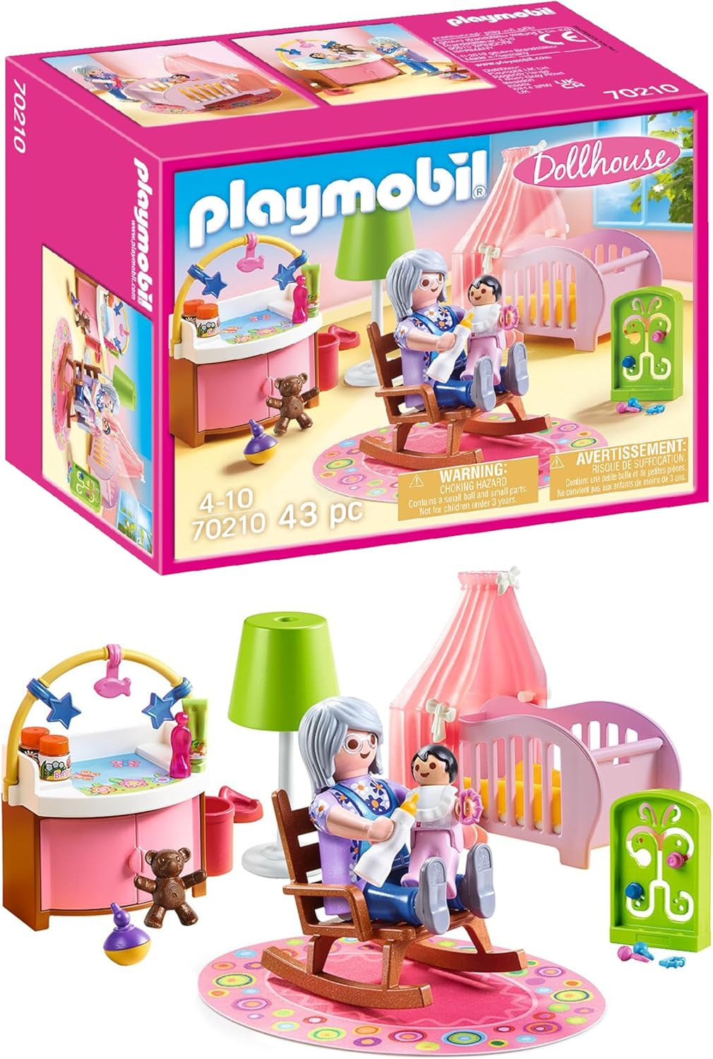 PLAYMOBIL casa delle bambole 70209 Stanza dei ragazzi con figura di ragazza e accessori, da 4 anni Case delle bambole Naty Shop Cameretta dei bambini