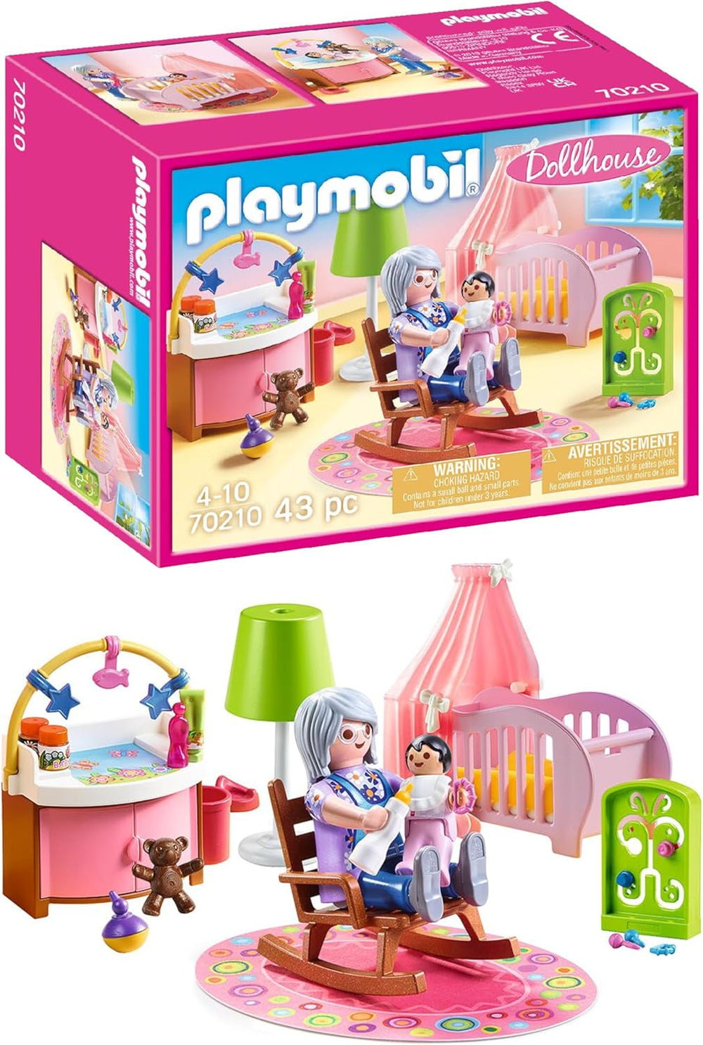 PLAYMOBIL casa delle bambole 70209 Stanza dei ragazzi con figura di ragazza e accessori, da 4 anni Case delle bambole Naty Shop Cameretta dei bambini