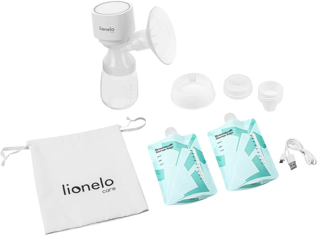 LIONELO Fidi One Cordless Breast Pump 180 Ml, Pompă de sân portabilă cu 3 faze, masaj de economisire a energiei în 9 etape, pâlnie din silicon 26 mm Timp de funcționare 120 min Bpa-free Accesorii Hrana si Alaptare Bebe Naty Shop