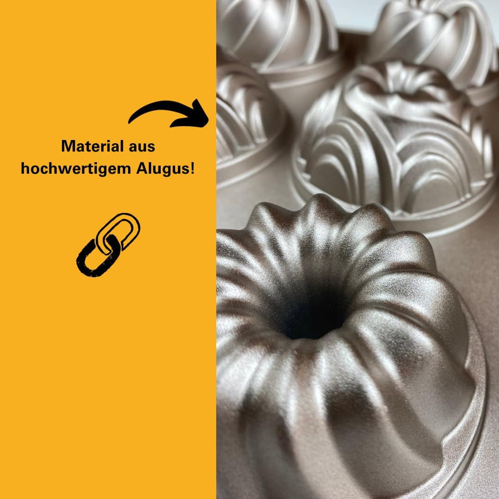 Birkmann, Contoura, Gugelhupfblech Violet, Backform Aus Aluguss, Mit Antihaftbeschichtung Und Rezept, 887077 Stampi e teglie per dolci Naty Shop