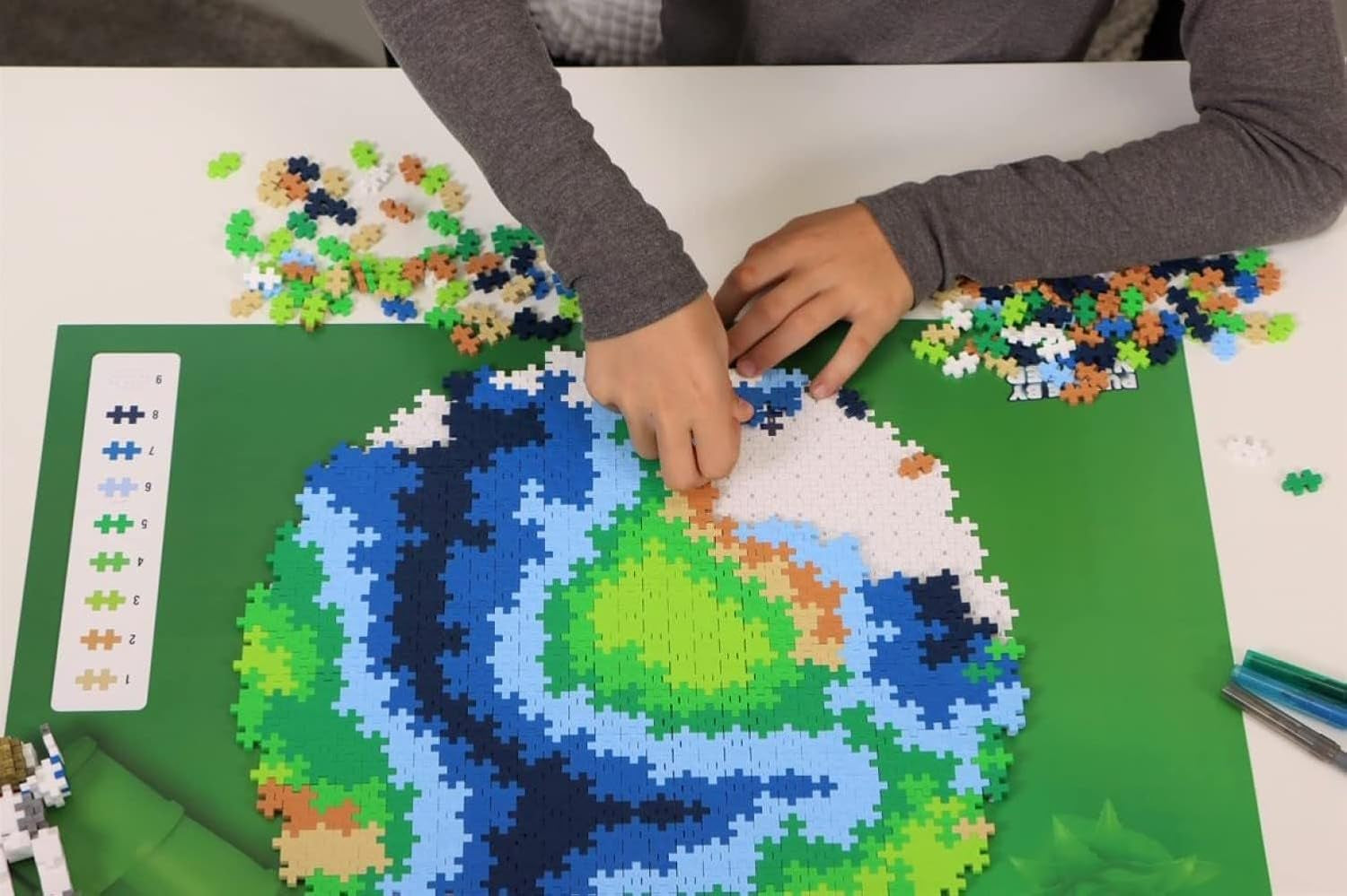 PLUS PLUS Earth Block Puzzle 800 pezzo(i) Globo, Erde