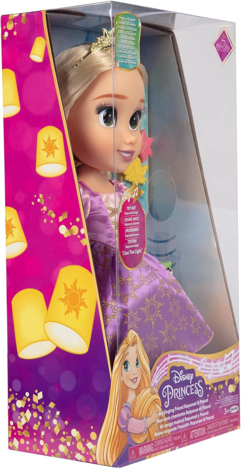 Păpușa cântătoare Disney Princess Rapunzel 35 cm, cântă „I See The Light”, include accesorii pentru mai multă distracție, perfectă pentru fetițe cu vârsta de 3 ani și peste, violet
