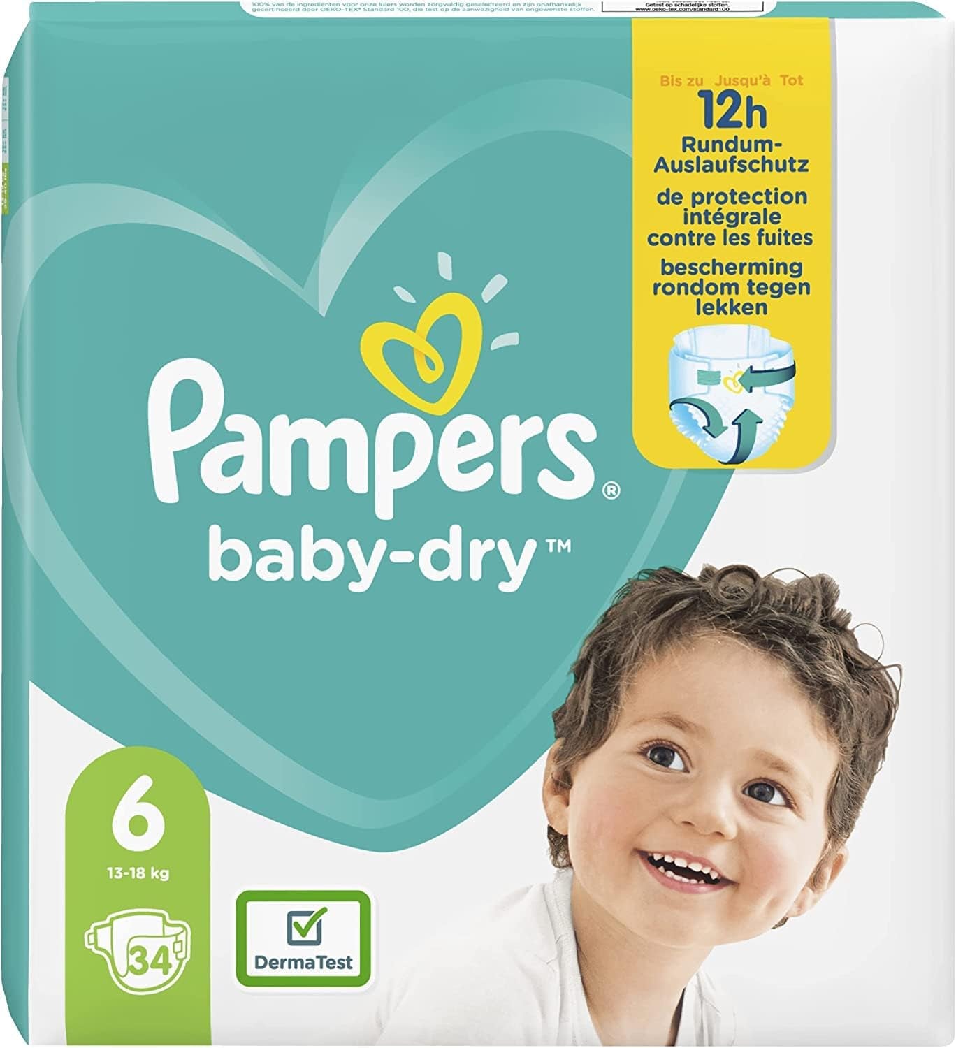 Pannolini Pampers 81657566 Pantaloni Baby-Dry, bianchi