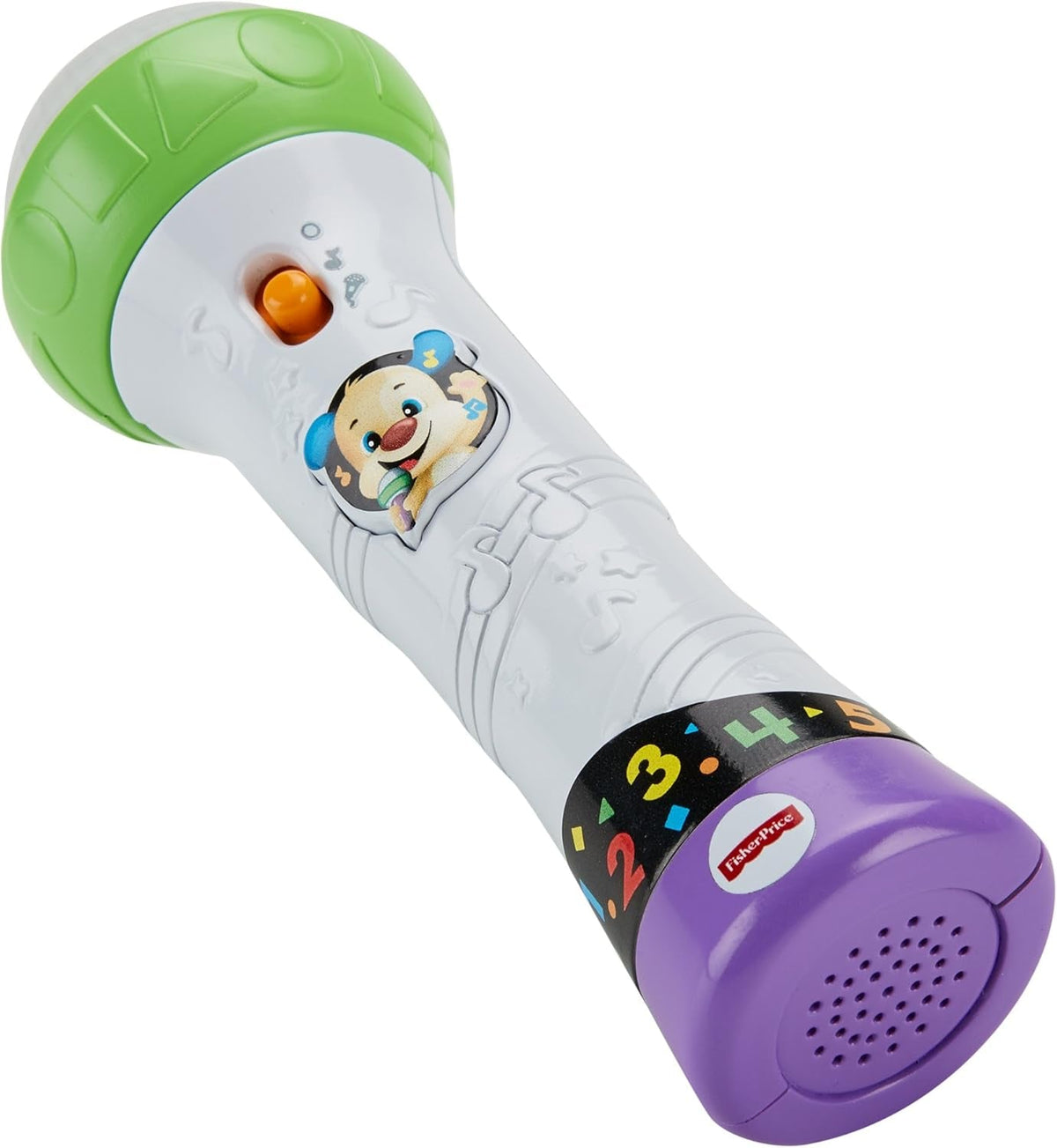 Fisher-Price FBP32 Microfon distractiv de învățare jucărie de învățare pentru litere numere culori și propoziții cu funcție de înregistrare, de la 18 luni vorbitor de germană Jucarii Bebe Naty Shop germană