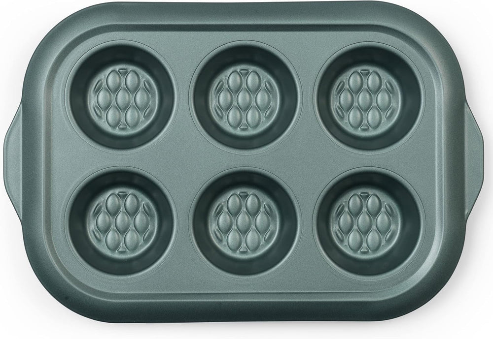 Progress BW09819G2EU7 Shimmer Kollektion, Runde Backform Aus Kohlenstoffstahl Mit Antihaftbeschichtung, Ideal Für Pies, Kuchen, Torten Und Quiches, 28 Cm, Grün Stampi e teglie da forno Naty Shop 30Cm Muffin