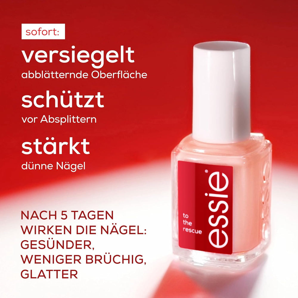 Essie Nail Rescue Kit: olio per unghie e cuticole profumato all'albicocca + smalto per unghie To the Rescue Repair