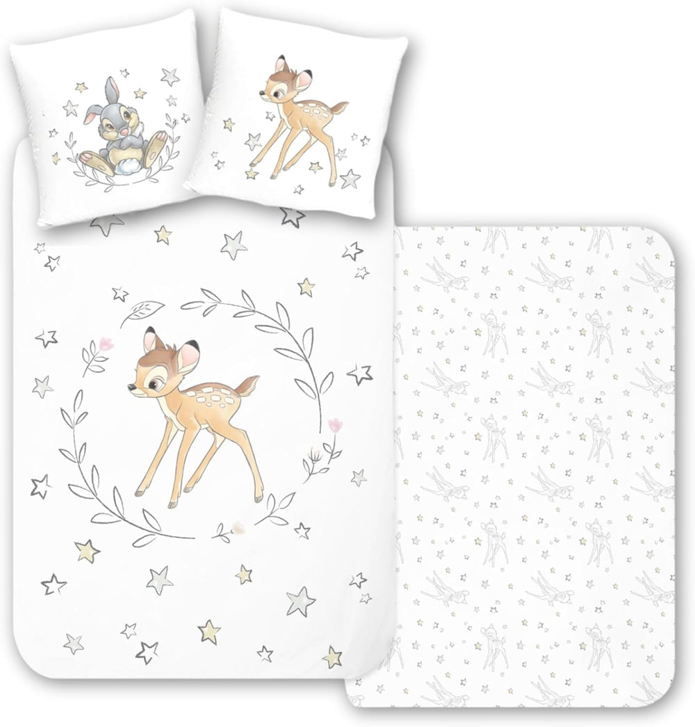 Biancheria da letto per bambini, vari personaggi animati, 100% cotone Biancheria da letto - bambini Naty Shop Bambi
