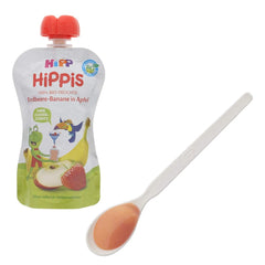 HiPP Biologico per Bambini HiPPiS Fragola Banana in Mela - Theo Tucano, 100g