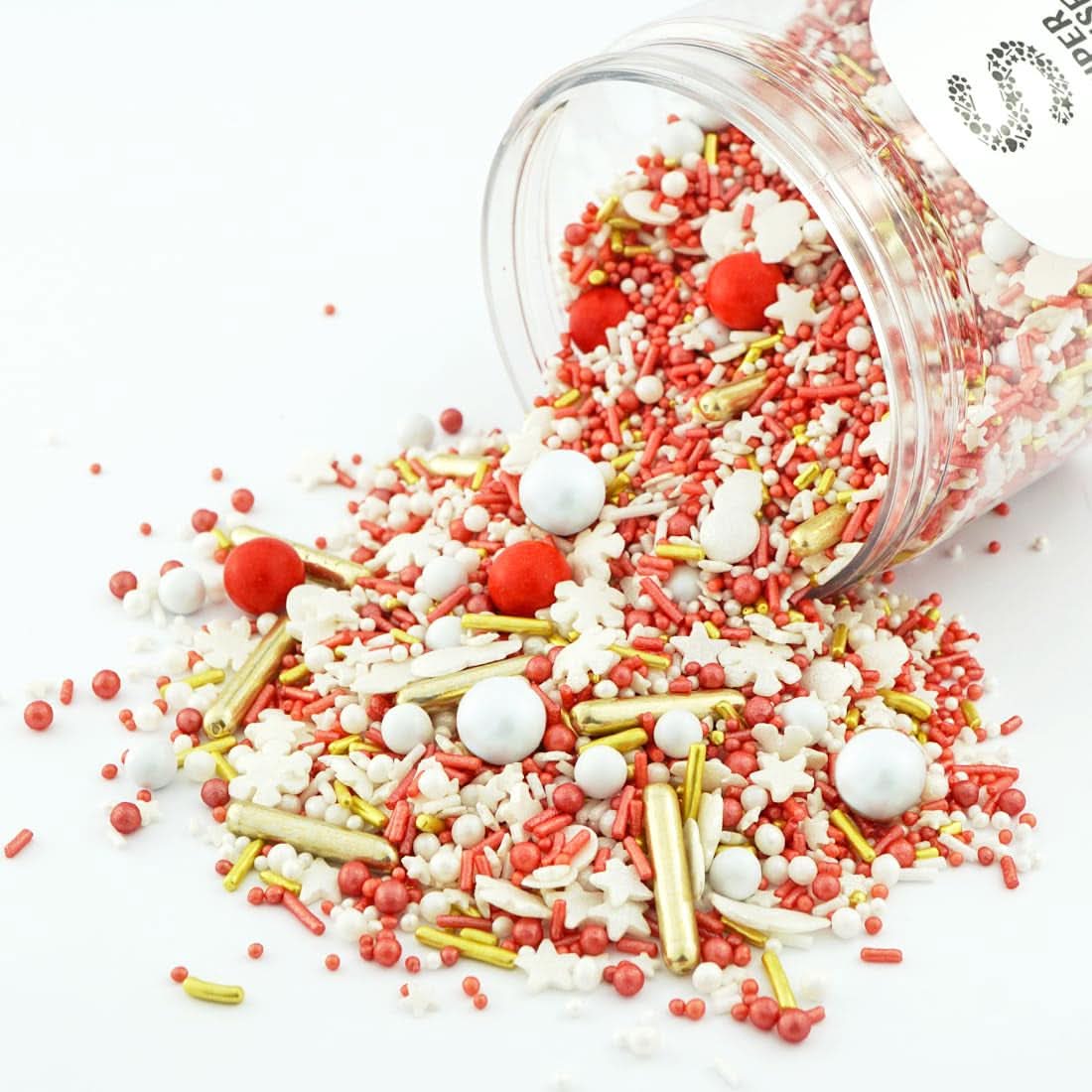 Super Streusel, Crăciun colorat, Sprinkles comestibil Sprinkles Naty Shop 90 grame